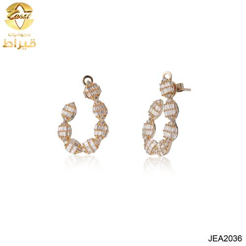WOMEN'S 18K GOLD EARRING WITH DIAMOND