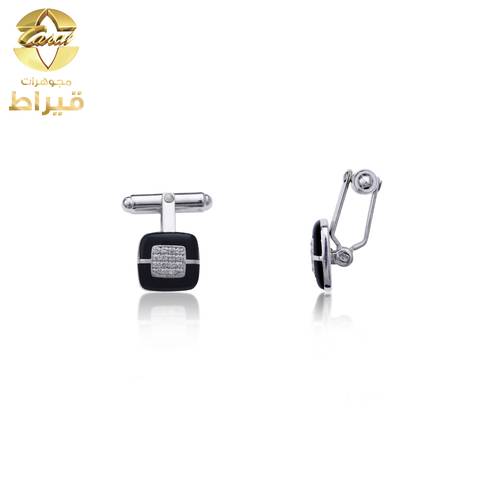 كبك فضة مع الماس عيار 925