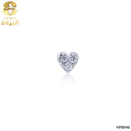 WOMEN'S 18K WHITE GOLD NOSE PIN WITH DIAMOND