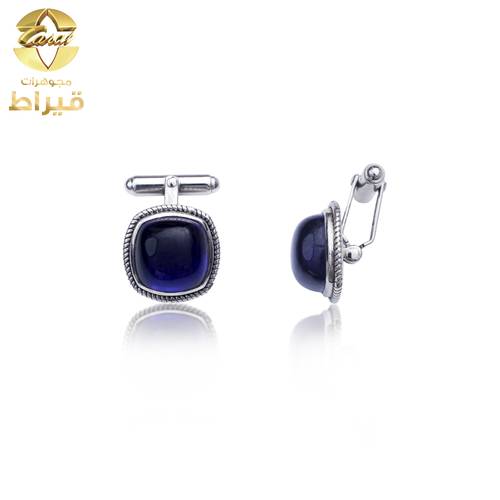 نسخة من  كبك فضة مع زفير صناعي عيار 925