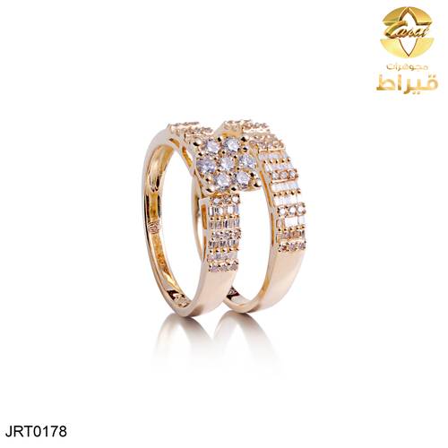 مجوهرات ، ذهب ، خاتم ، خاتم ذهب مع ألماس عيار 18
