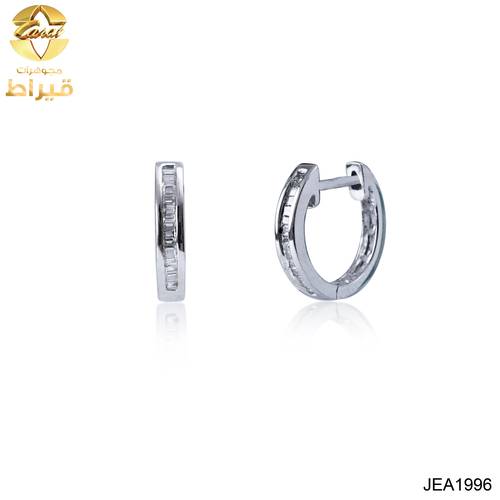 WOMEN'S 18K WHITE GOLD EARRING WITH DIAMOND