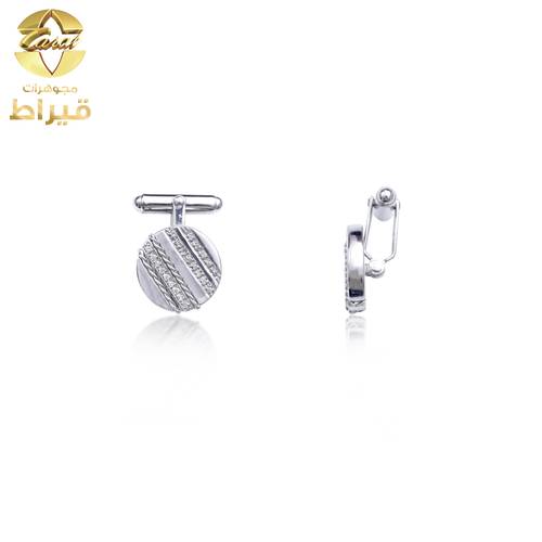 كبك فضة مع الماس عيار 925 