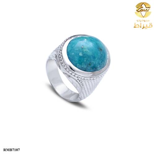 خاتم سلنوفا مع  فيروز عيار 925