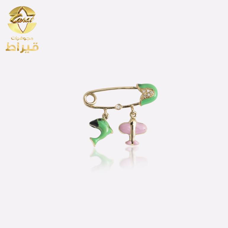 بروش مع دهب و الماس 
