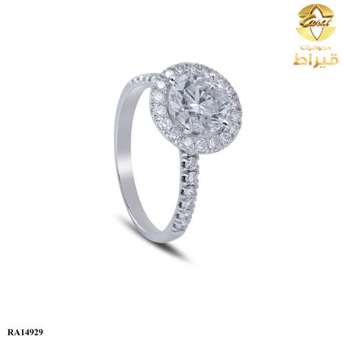 WOMEN'S 18K WHITE GOLD RING WITH LAB GROWN DIAMONDS