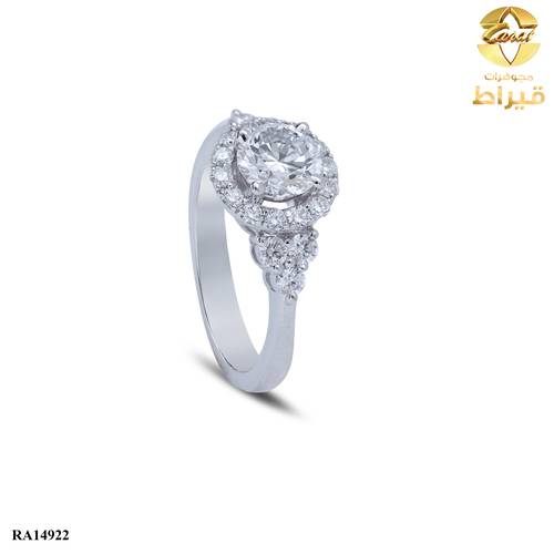 WOMEN'S 18K WHITE GOLD RING WITH LAB GROWN DIAMONDS