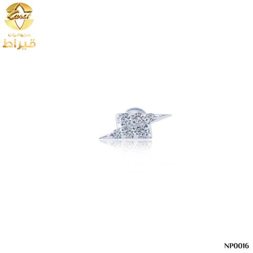WOMEN'S 18K WHITE GOLD NOSE PIN WITH DIAMOND