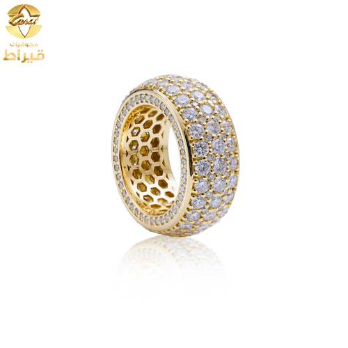  خاتم  ذهب مع ألماس الزراعي عيار 18