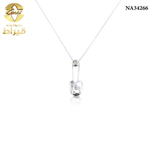  عقد ذهب مع الماس عيار 18
