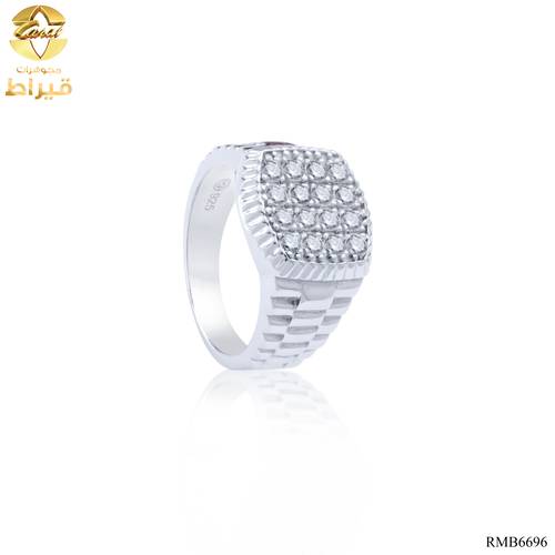 GENTS SILVER 925 RING WITH MOISSONITE 