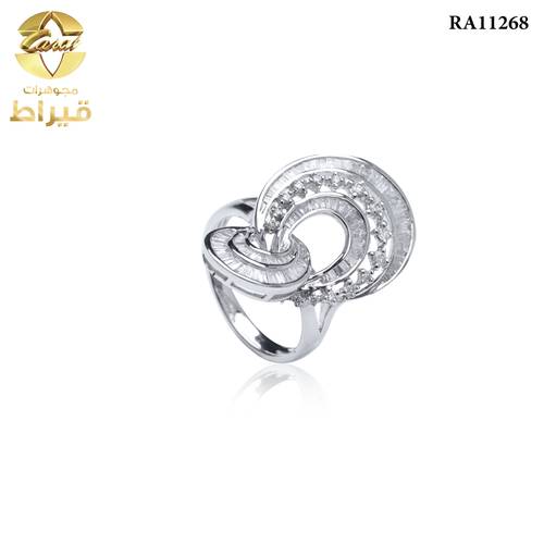 WOMEN'S 18K WHITE GOLD RING WITH DIAMONDS