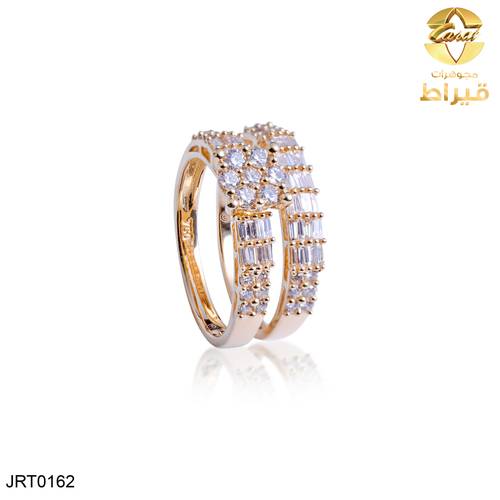 مجوهرات ، ذهب ، خاتم ، خاتم ذهب مع ألماس عيار 18