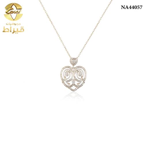 عقد ذهب مع الماس عيار 18