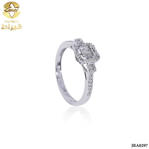 WOMEN'S 18K WHITE GOLD RING WITH DIAMONDS