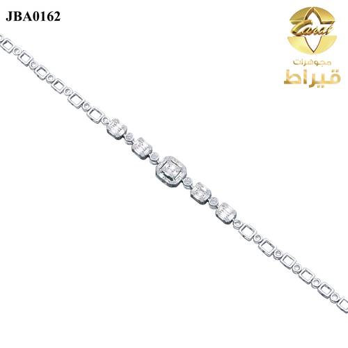  اسورة ذهب ابيض مع الماس عيار 18