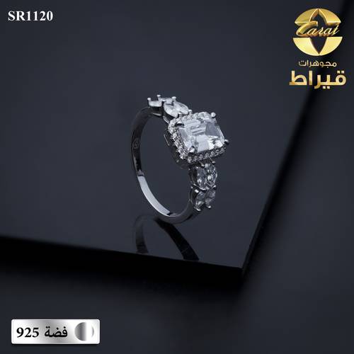 WOMEN'S SILVER 925 RING WITH ZERCON