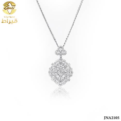 عقد ذهب مع الماس عيار 18