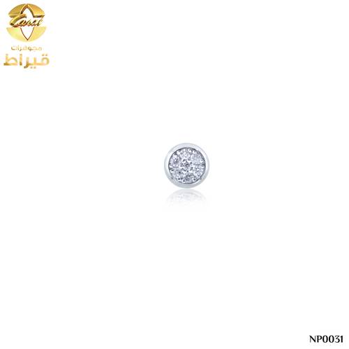 WOMEN'S 18K WHITE GOLD NOSE PIN WITH DIAMOND
