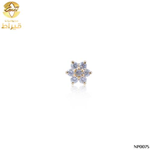 WOMEN'S 18K GOLD NOSE PIN WITH DIAMOND
