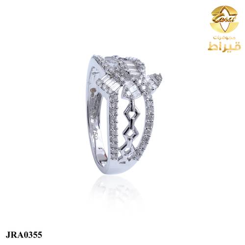 WOMEN'S 18K WHITE GOLD RING WITH DIAMONDS