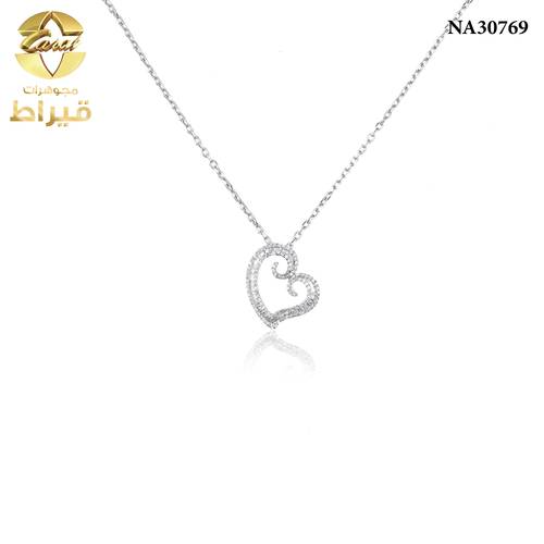  عقد ذهب مع الماس عيار 18