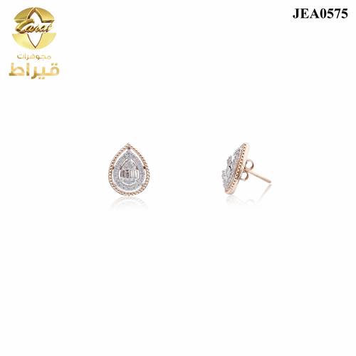 WOMEN'S 18K GOLD EARRING WITH DIAMOND