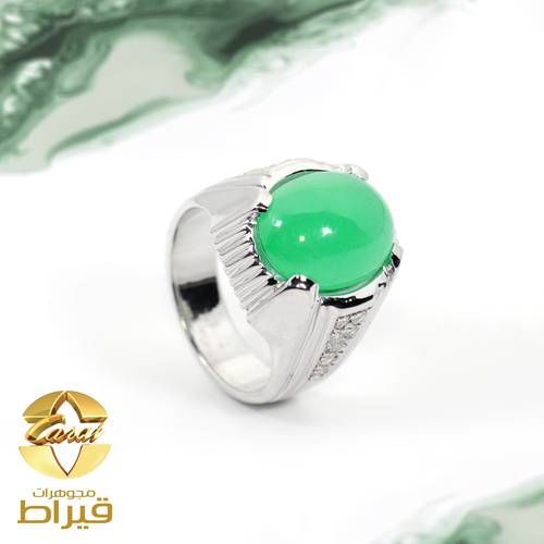 خاتم فضة مع الماس و كرسو عيار 925