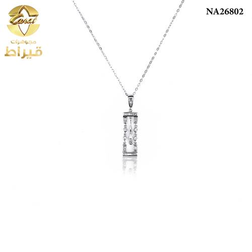 عقد ذهب مع الماس عيار 18