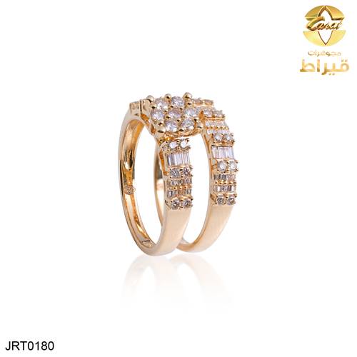 مجوهرات ، ذهب ، خاتم ، خاتم ذهب مع ألماس عيار 18