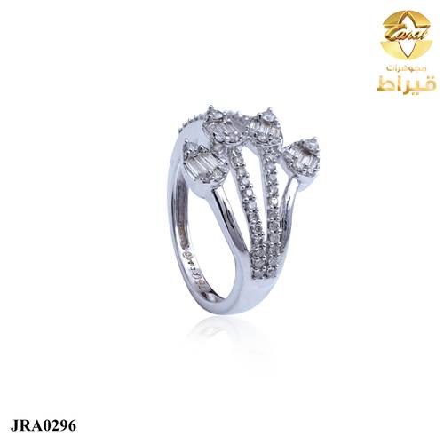WOMEN'S 18K WHITE GOLD RING WITH DIAMONDS