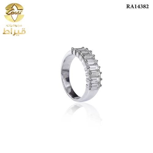  WOMEN'S 18K WHITE GOLD RING WITH DIAMONDS