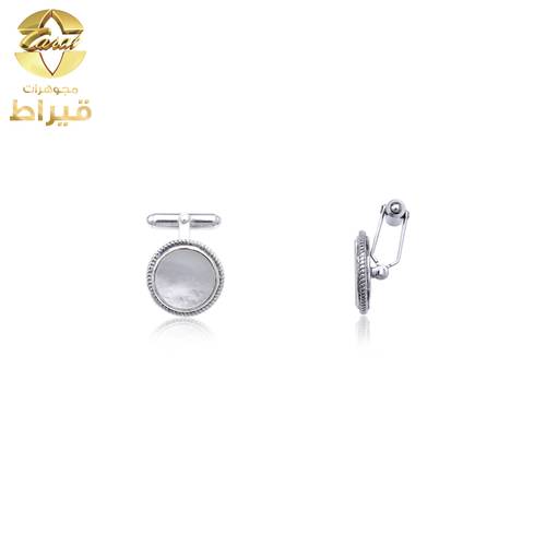 كبك فضة مع صدف عيار 925 