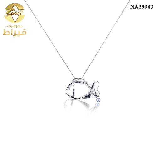 عقد ذهب مع الماس عيار 18