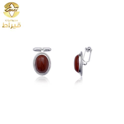   كبك فضة مع جاسبر عيار 925 
