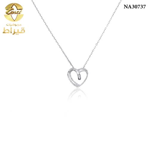 عقد ذهب مع الماس عيار 18