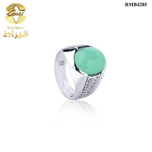 خاتم فضة مع الماس و كرسو عيار 925