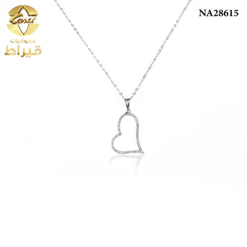  عقد ذهب مع الماس عيار 18