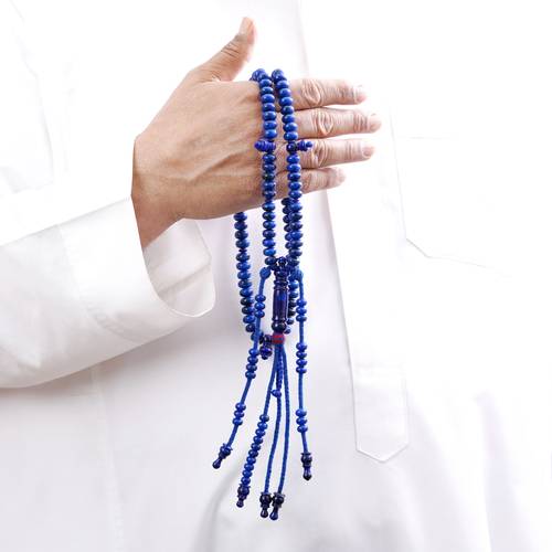 Prayer Beads Cultured Blue Coral