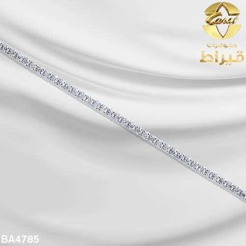  اسور ذهب ابيض مع الماس عيار 18