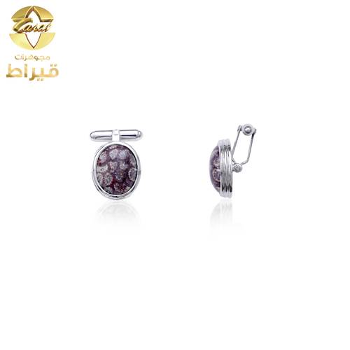  كبك فضة مع فوصل عقيق عيار 925 