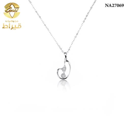 عقد ذهب مع الماس عيار 18