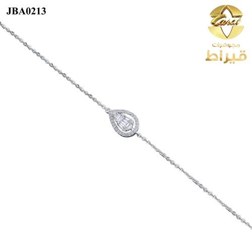  اسورة ذهب ابيض مع الماس عيار 18