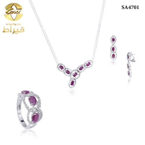 WOMEN'S HALF SET WITH 18K WHITE GOLD AND DIAMONDS