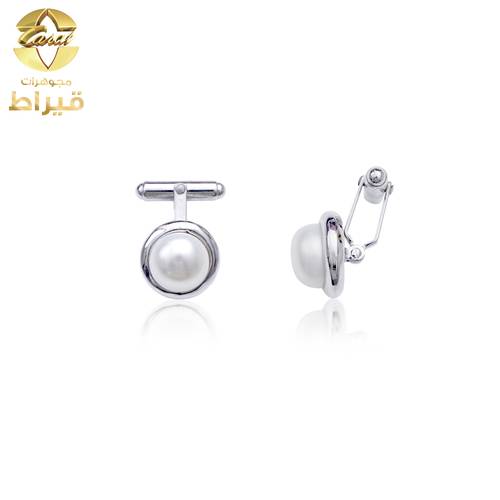 كبك فضة مع لؤلؤ عيار 925 