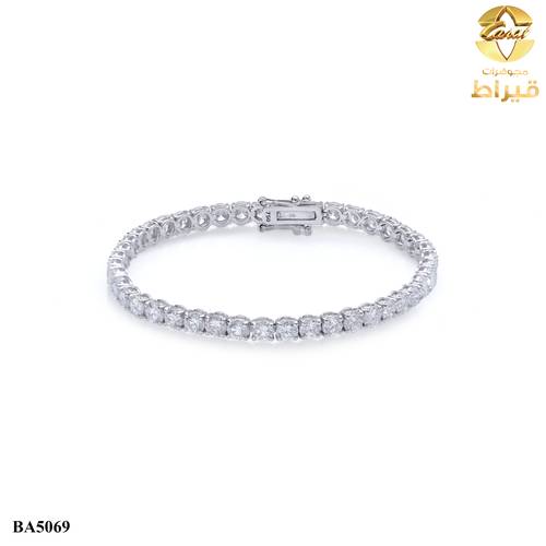  اسورة ذهب عيار 18 تنس من الماس الزراعي