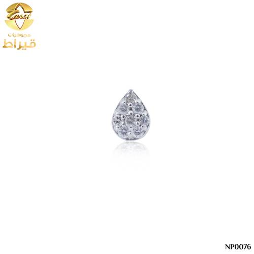 WOMEN'S 18K WHITE GOLD NOSE PIN WITH DIAMOND