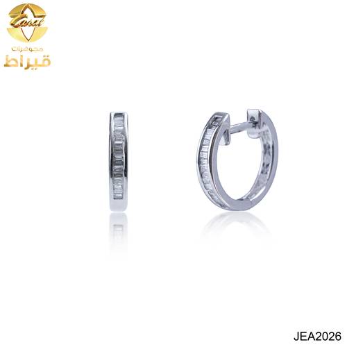 WOMEN'S 18K WHITE GOLD EARRING WITH DIAMOND