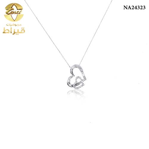 عقد ذهب مع الماس عيار 18