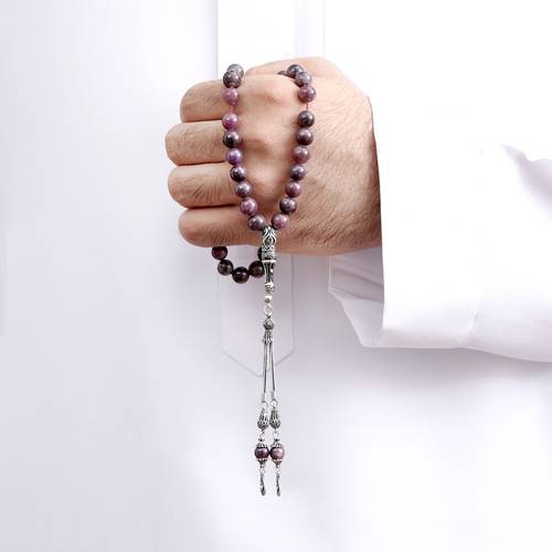  سبحة ياقوت مع فضة عيار 925